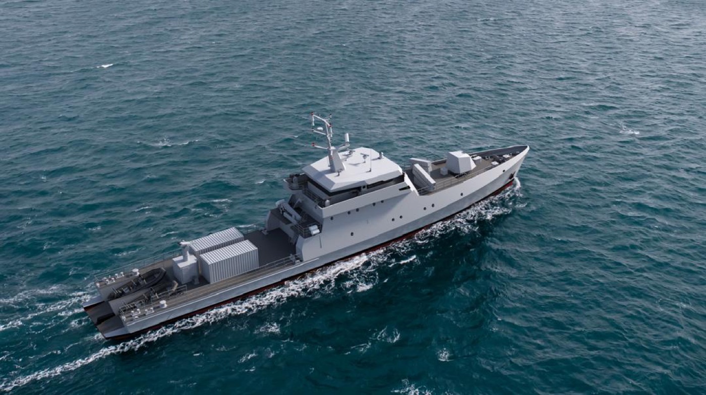 Le patrouilleur de haute mer CAYOR en mer