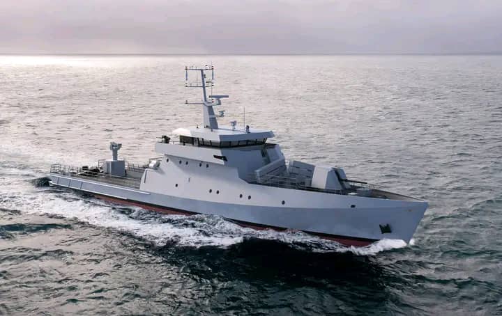 Le patrouilleur Walo en mer