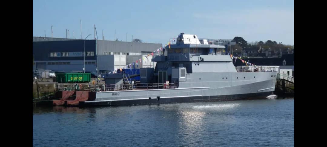 Le patrouilleur Walo lors de ses essais au port